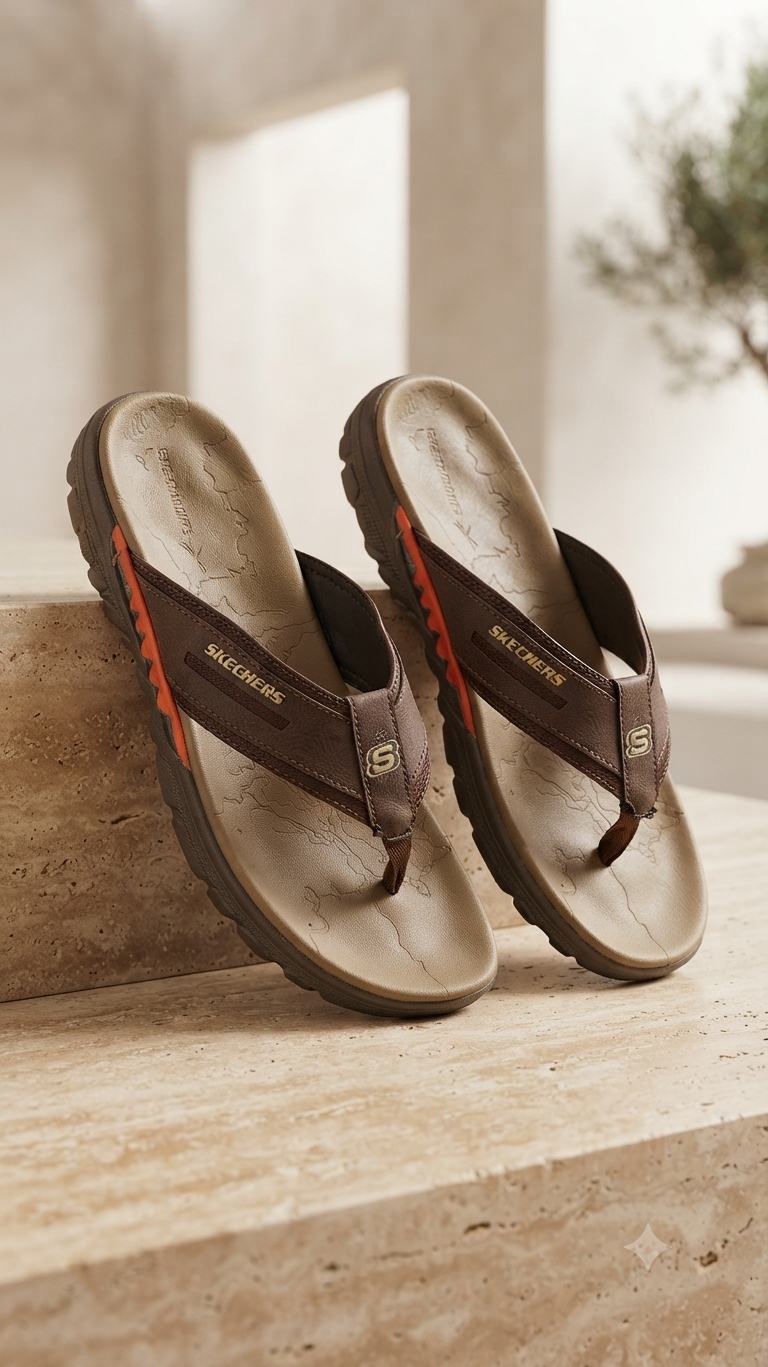 Skechers Chappal Brown E-37