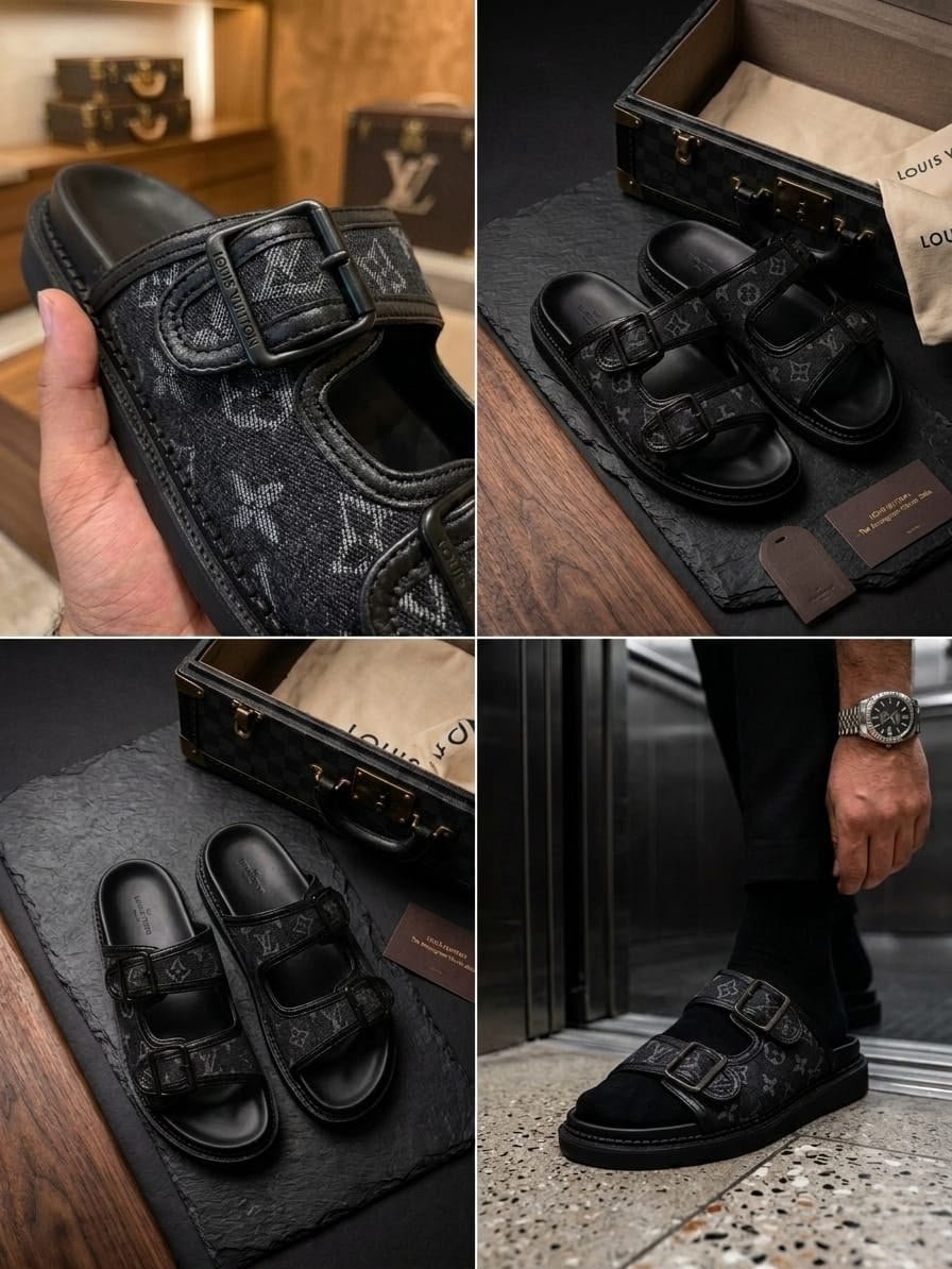 Louis Vuitton Chappal Black 5322