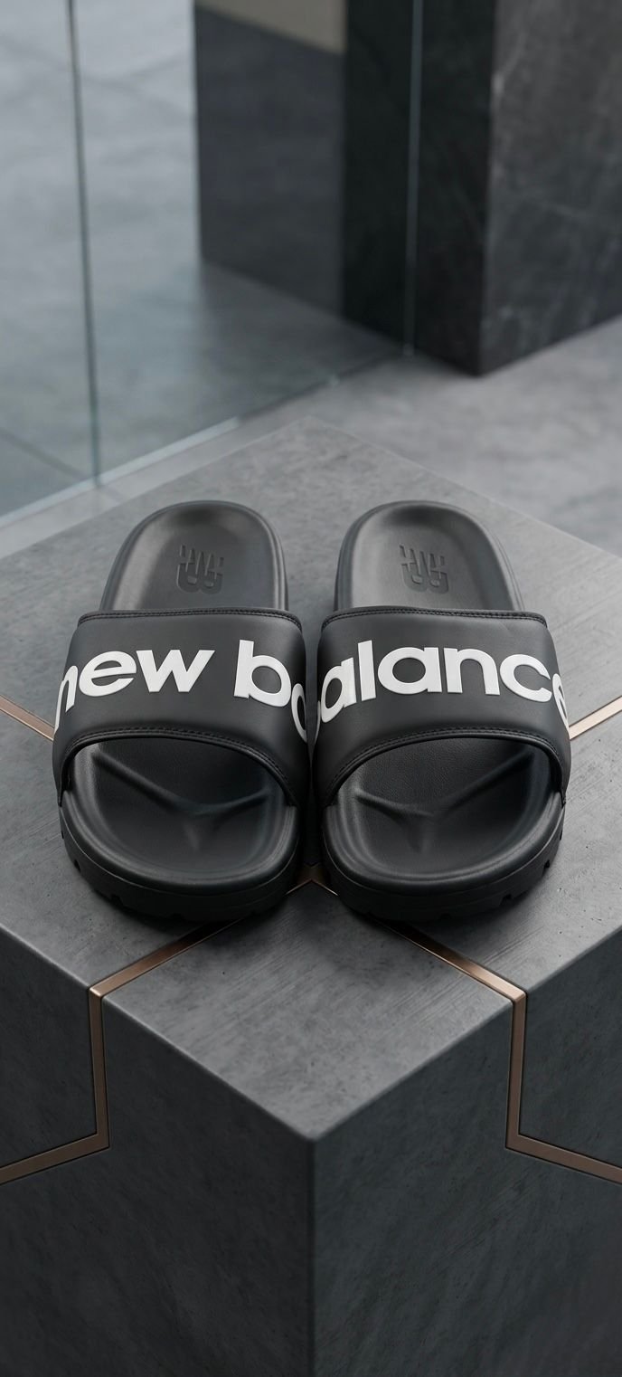 New Balance Flip Flop Black White 900