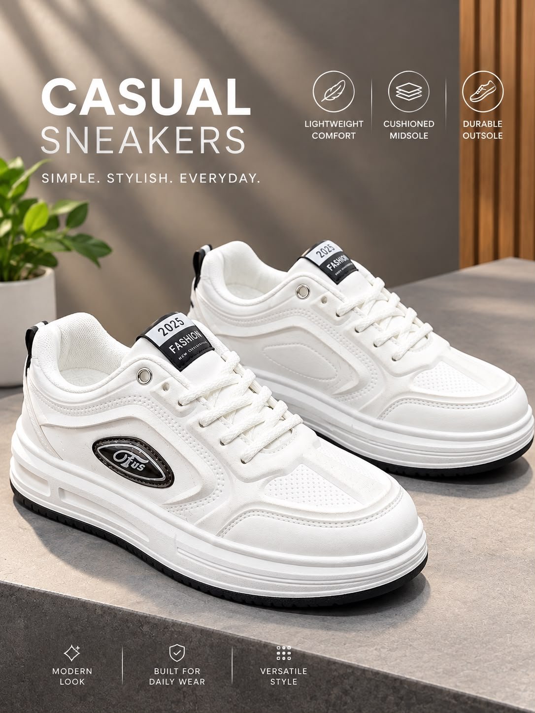 Fashion Casual White AS-182 3527