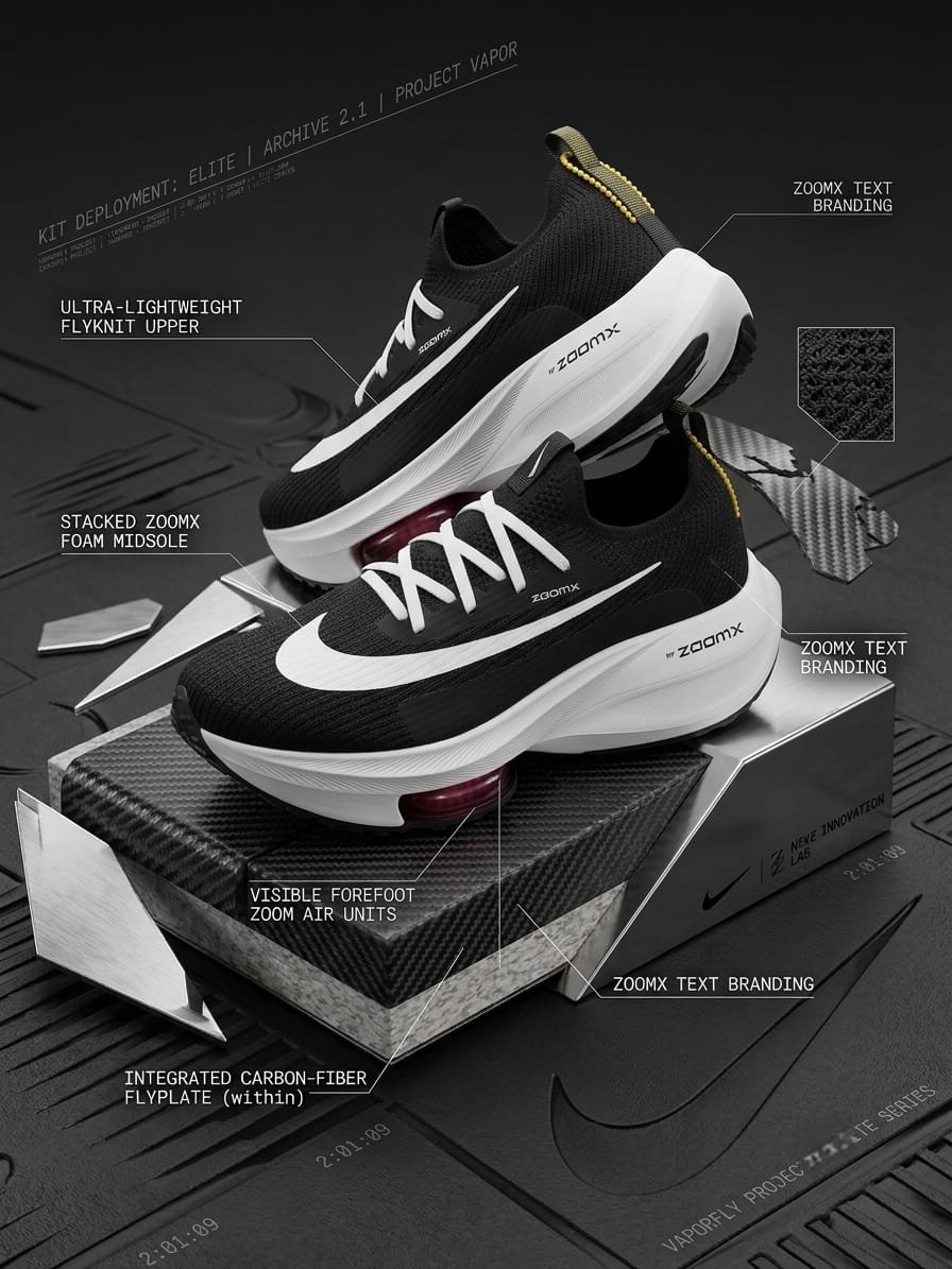 Nike Zoom Alphafly-2 Black White 5019 3526